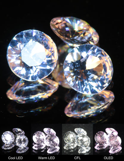 Pure Nd:YAG Calibrated Gems, Violet Laser Garnet Loose Stones