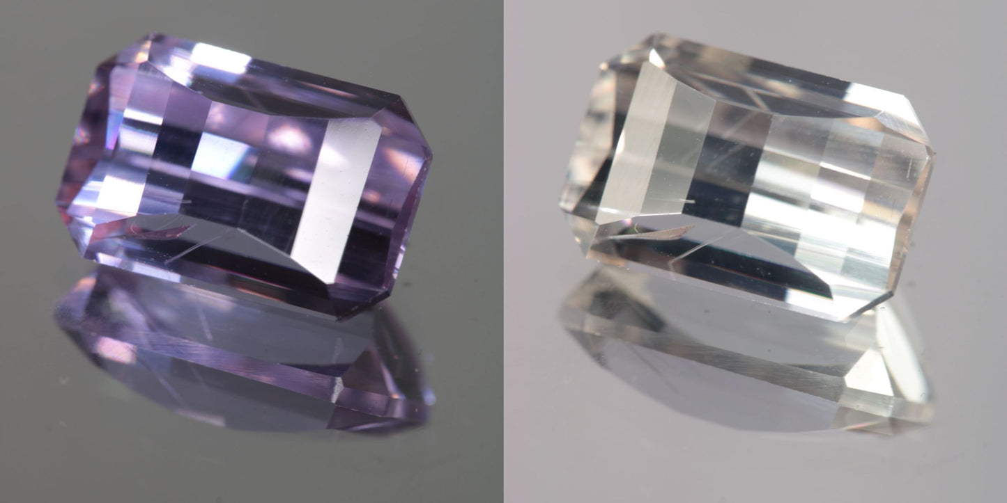 Lab Perovskite Cut Gems, Pink to Orange Red Laser YAP