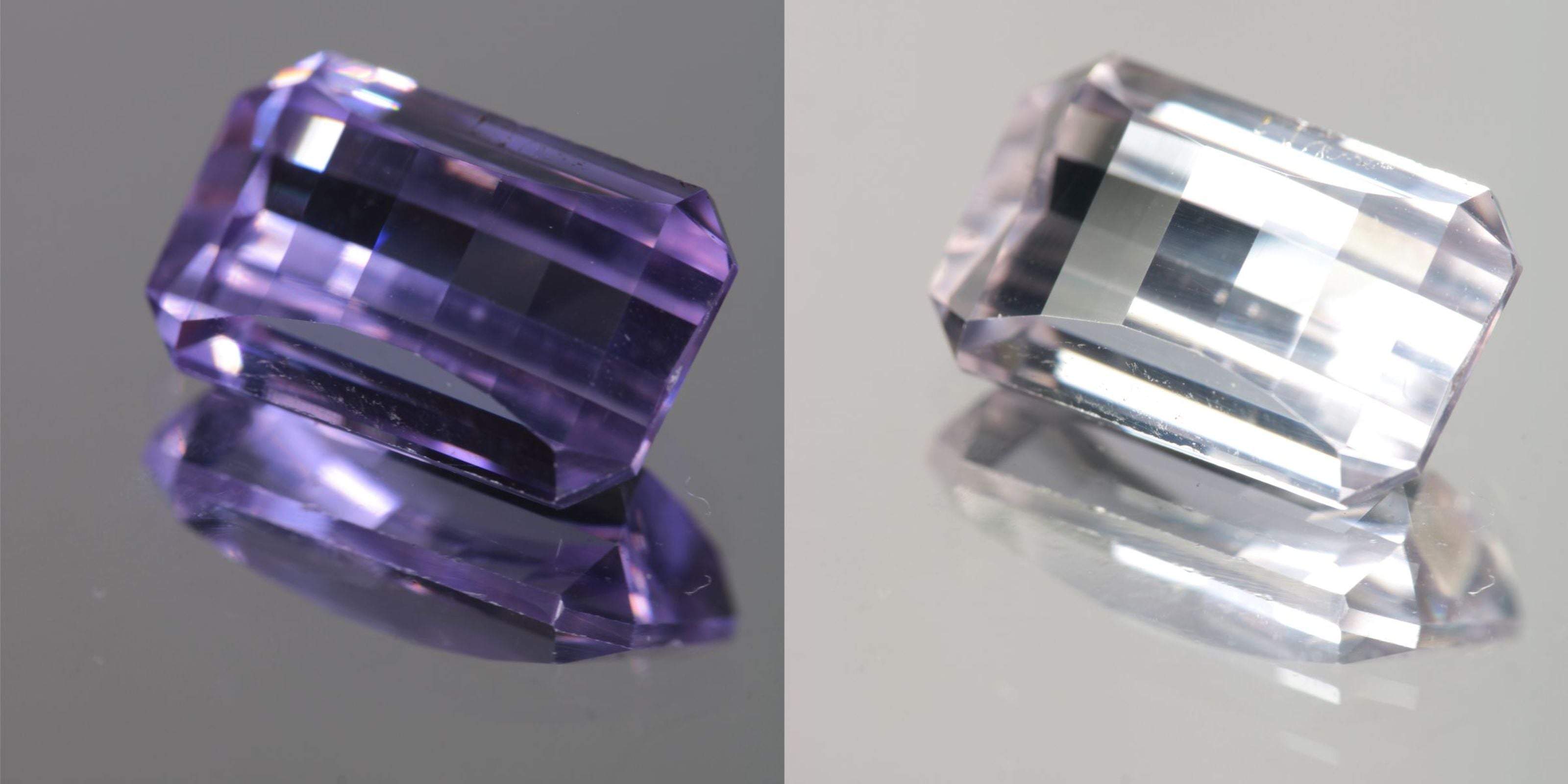 Lab Perovskite Cut Gems, Pink to Orange Red Laser YAP