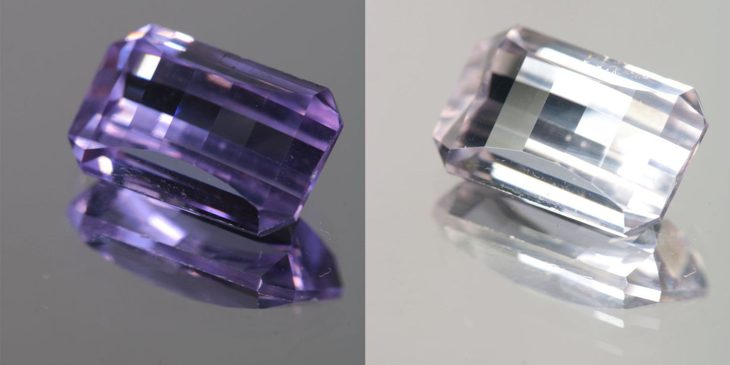 Lab Perovskite Cut Gems, Pink to Orange Red Laser YAP