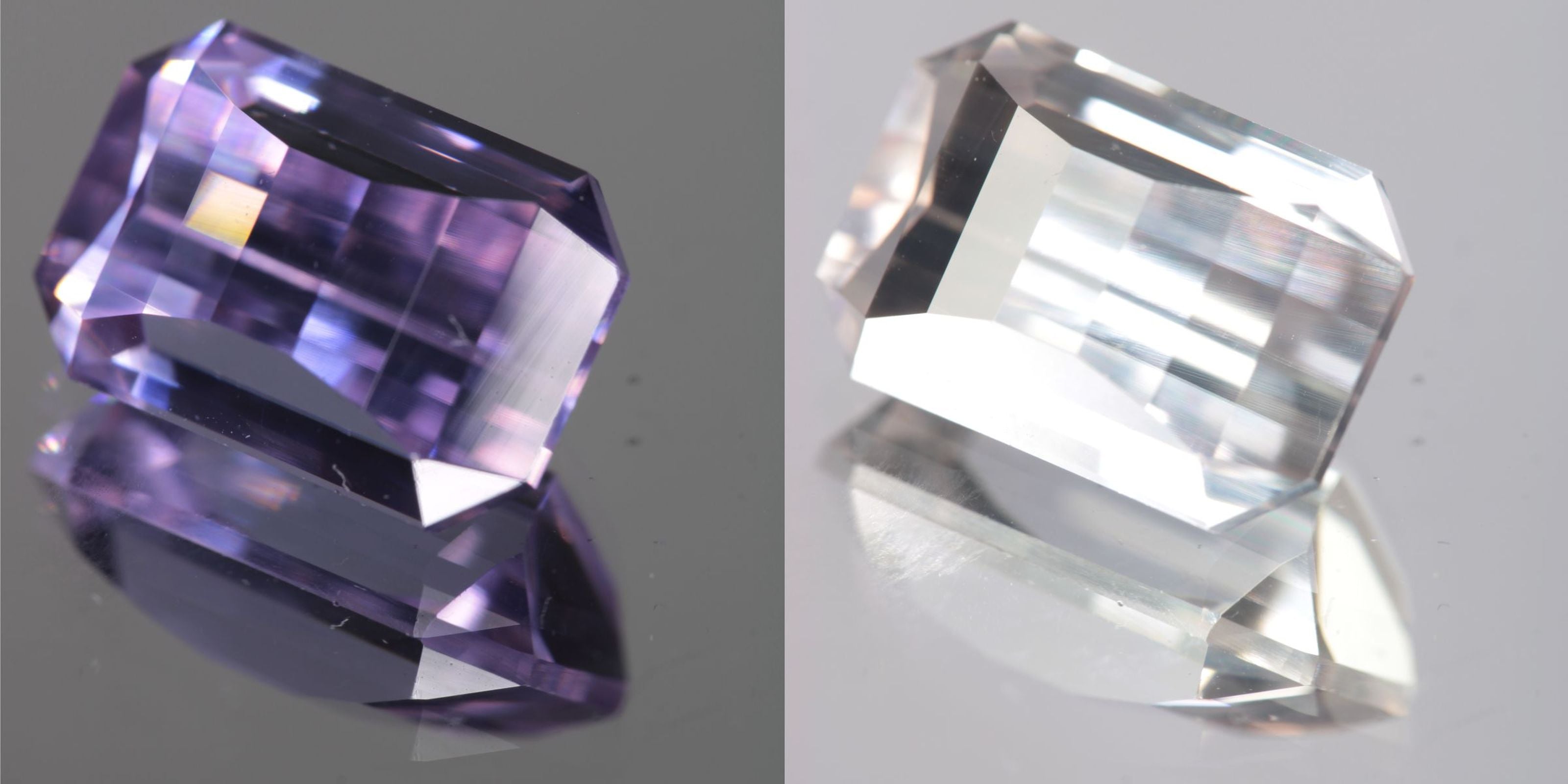 Lab Perovskite Cut Gems, Pink to Orange Red Laser YAP