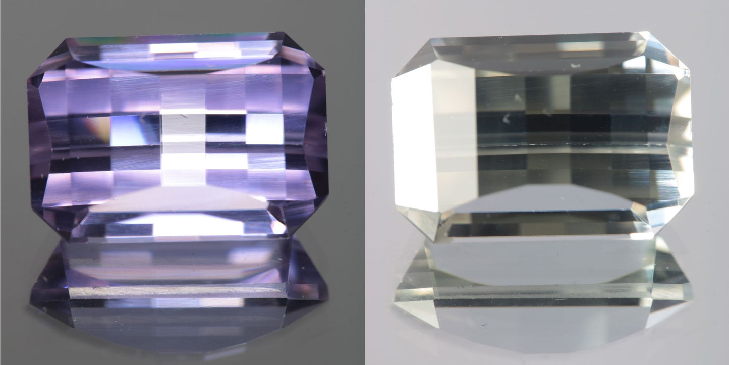Lab Perovskite Cut Gems, Pink to Orange Red Laser YAP