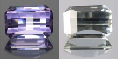 Lab Perovskite Cut Gems, Pink to Orange Red Laser YAP