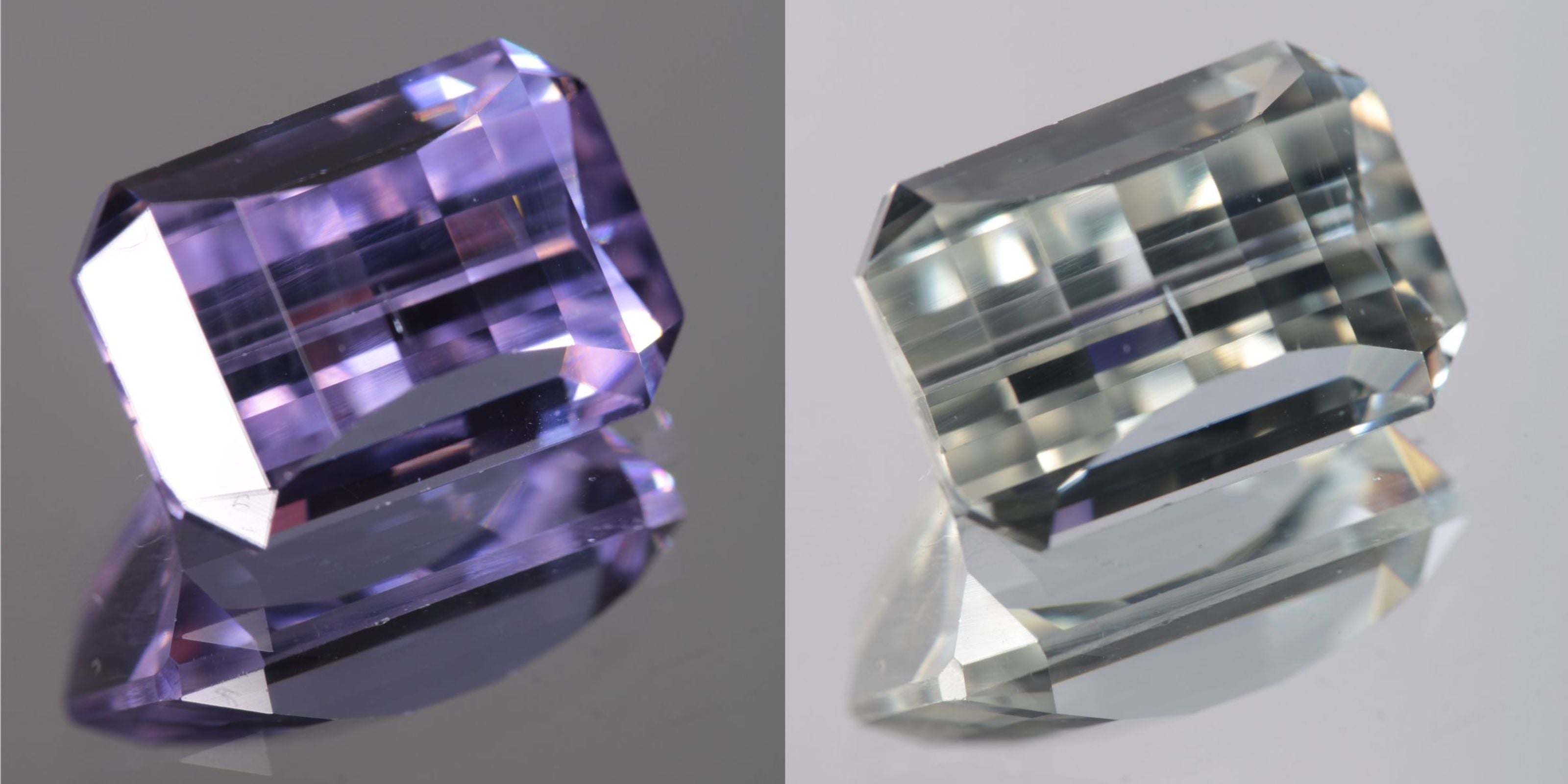 Lab Perovskite Cut Gems, Pink to Orange Red Laser YAP