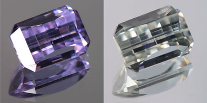 Lab Perovskite Cut Gems, Pink to Orange Red Laser YAP