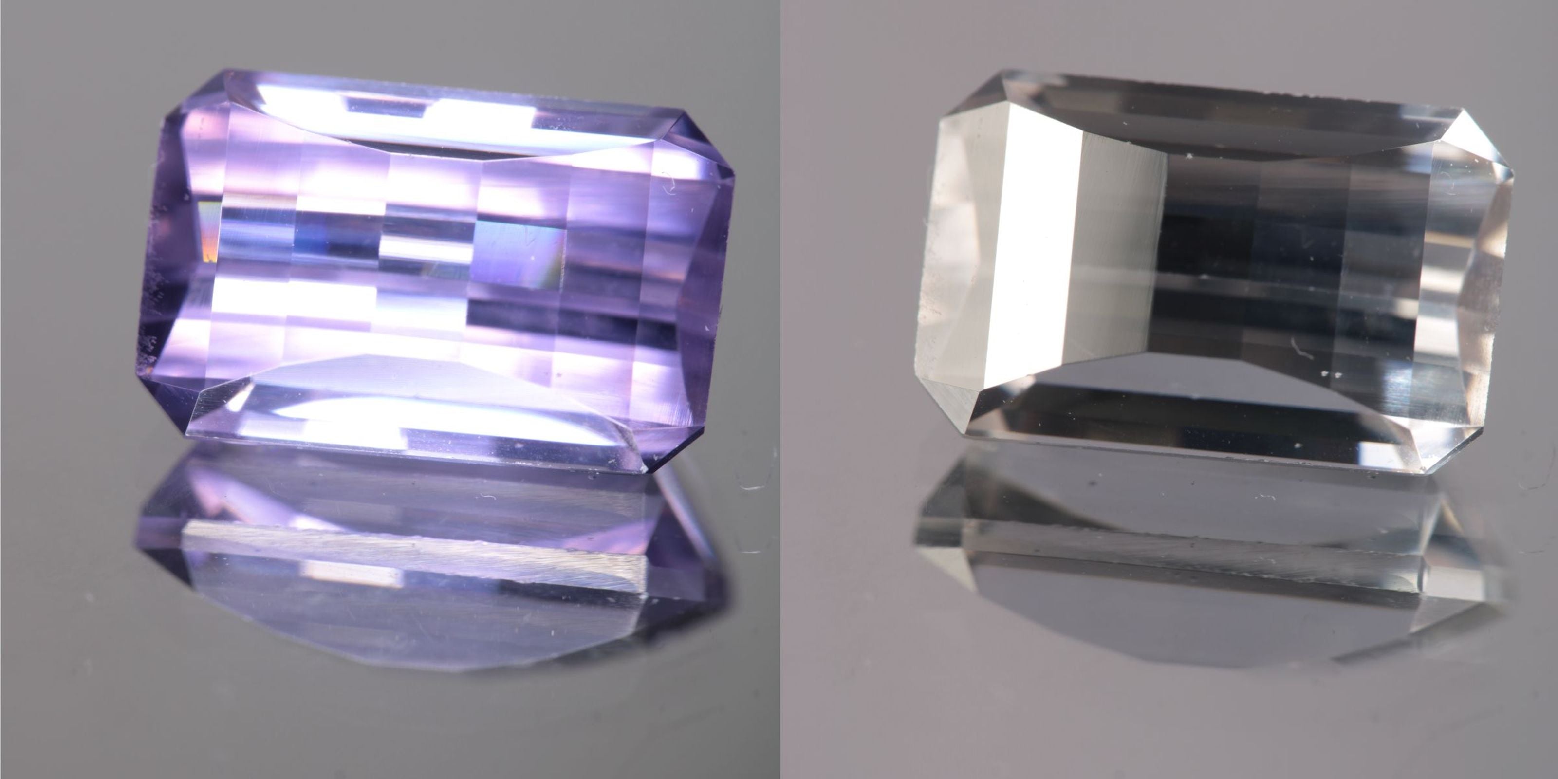 Lab Perovskite Cut Gems, Pink to Orange Red Laser YAP