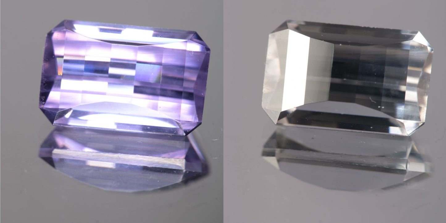 Lab Perovskite Cut Gems, Pink to Orange Red Laser YAP