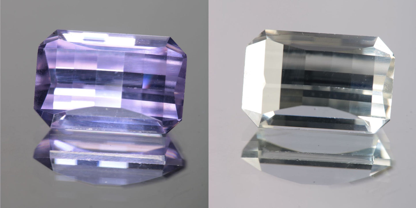 Lab Perovskite Cut Gems, Pink to Orange Red Laser YAP