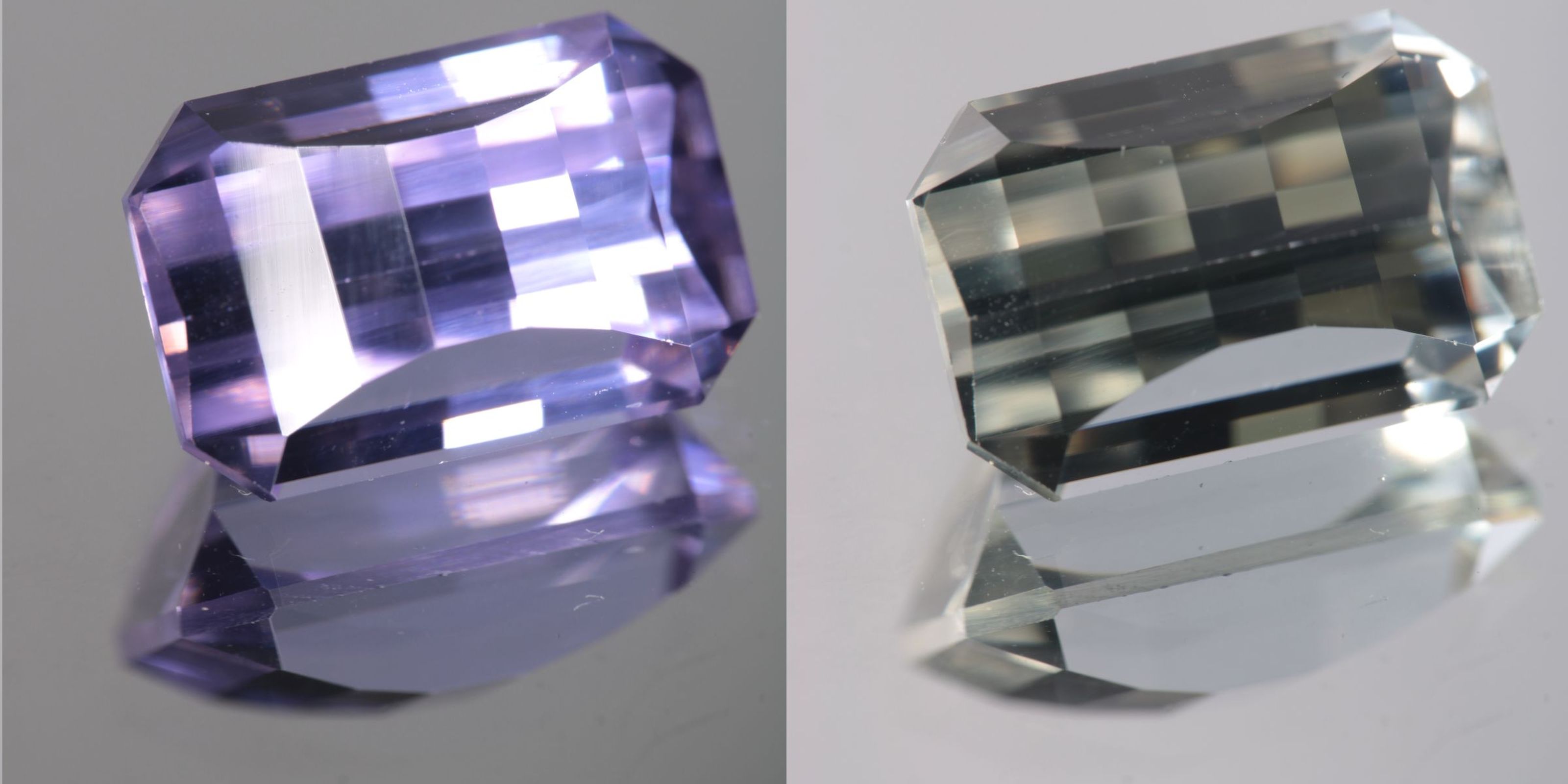 Lab Perovskite Cut Gems, Pink to Orange Red Laser YAP