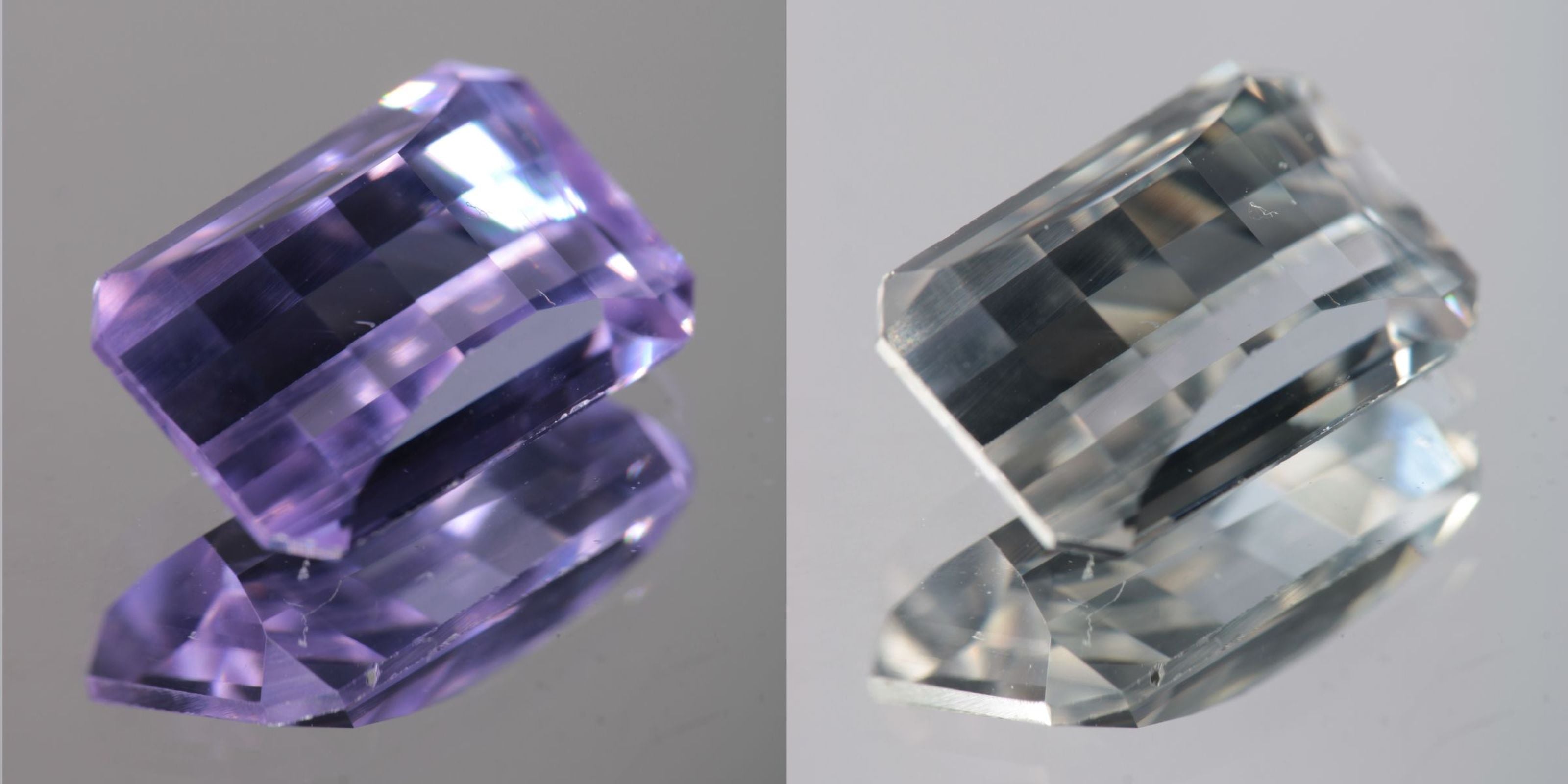 Lab Perovskite Cut Gems, Pink to Orange Red Laser YAP
