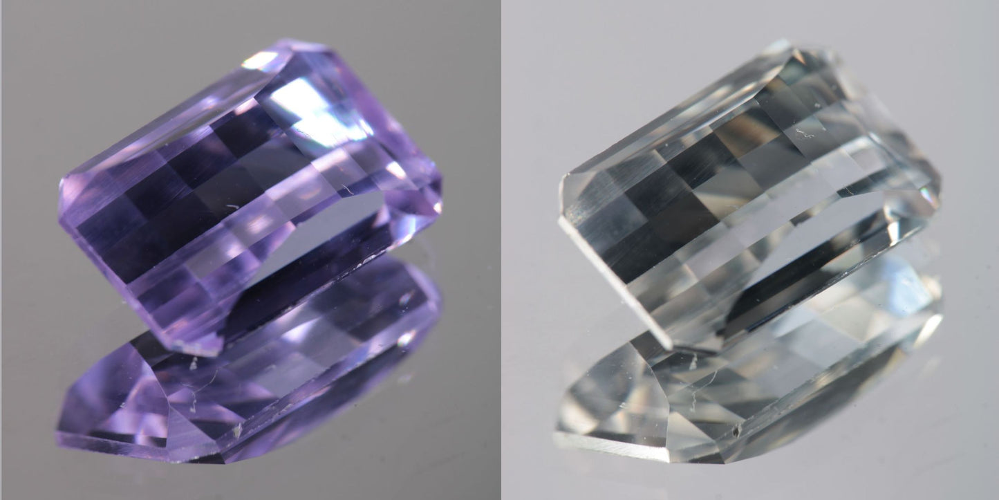 Lab Perovskite Cut Gems, Pink to Orange Red Laser YAP