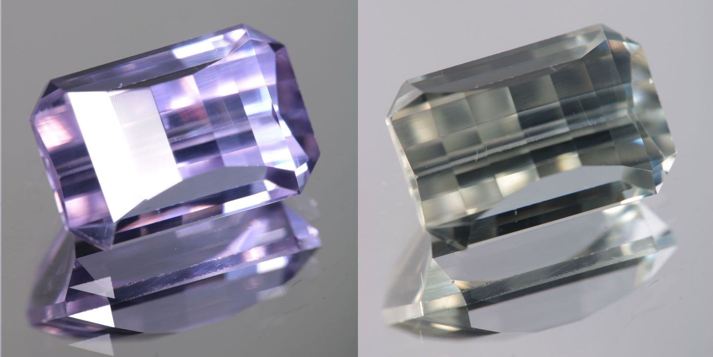 Lab Perovskite Cut Gems, Pink to Orange Red Laser YAP