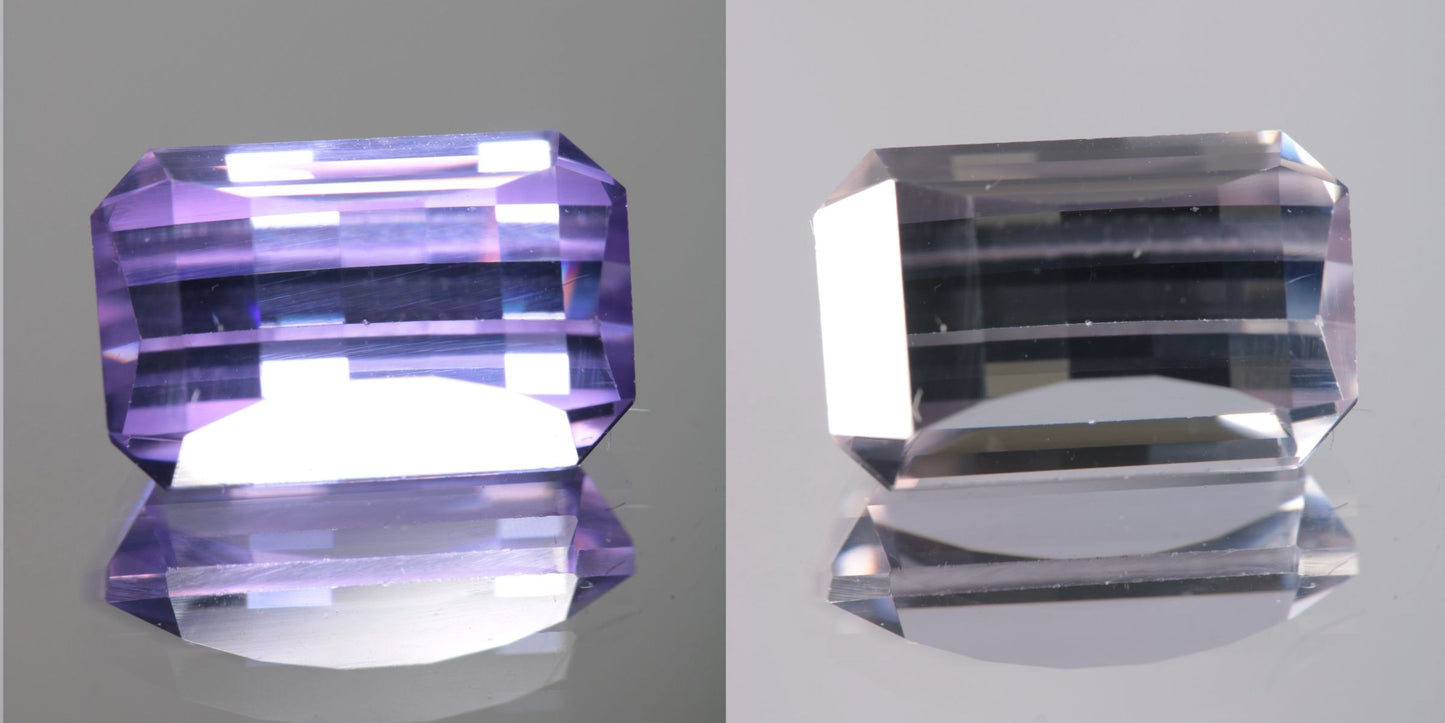 Lab Perovskite Cut Gems, Pink to Orange Red Laser YAP