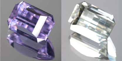 Lab Perovskite Cut Gems, Pink to Orange Red Laser YAP
