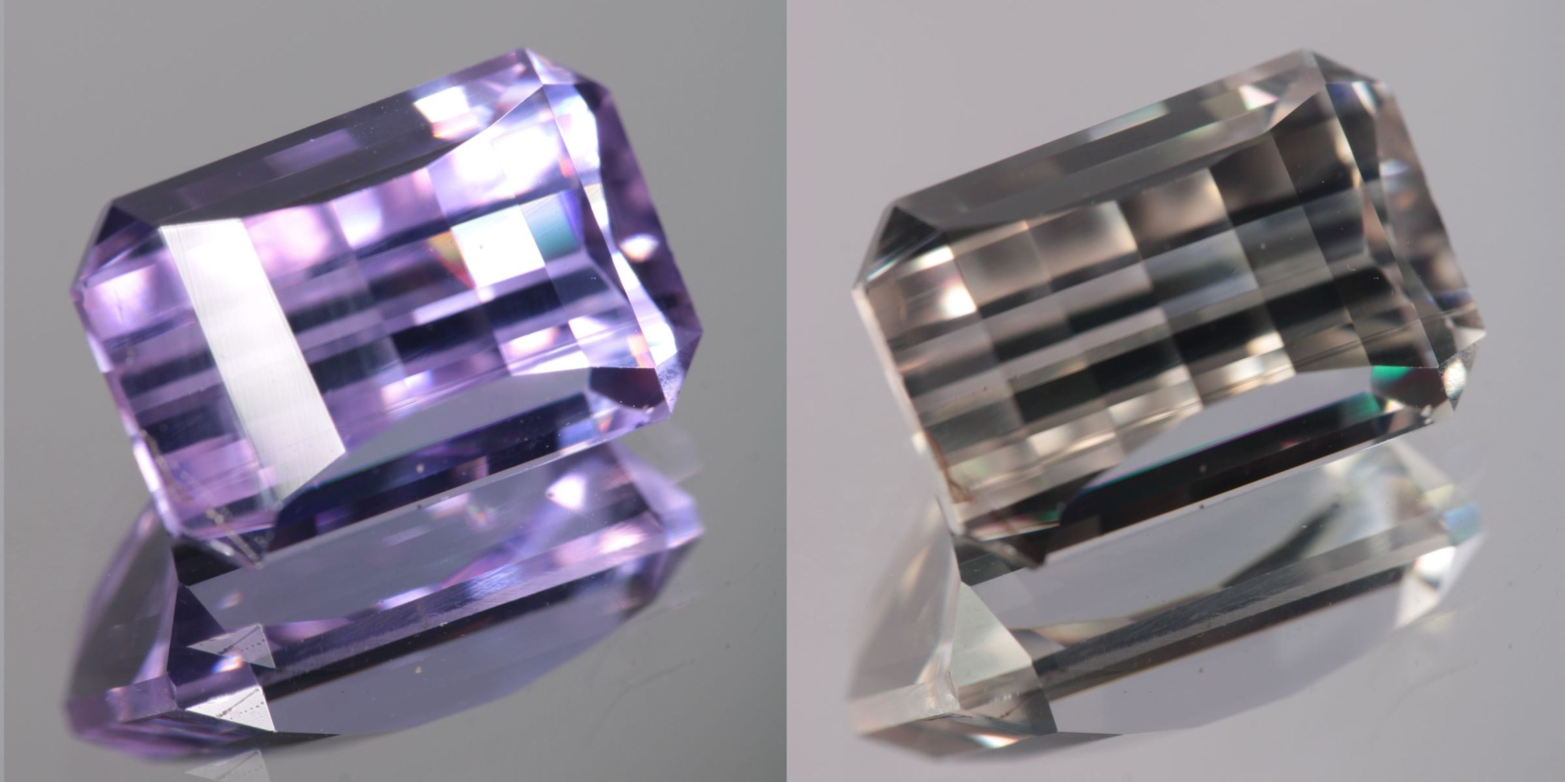 Lab Perovskite Cut Gems, Pink to Orange Red Laser YAP