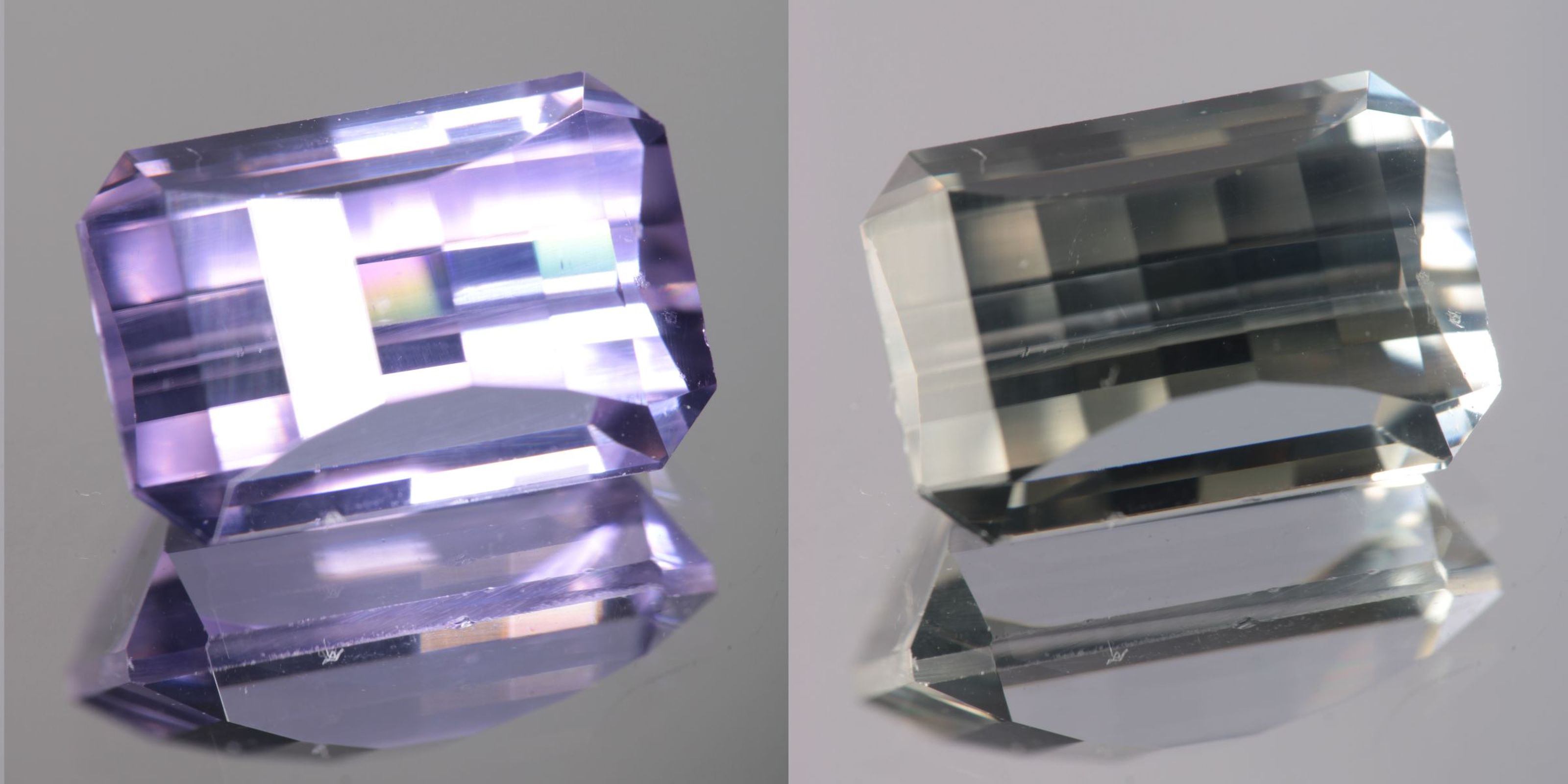 Lab Perovskite Cut Gems, Pink to Orange Red Laser YAP