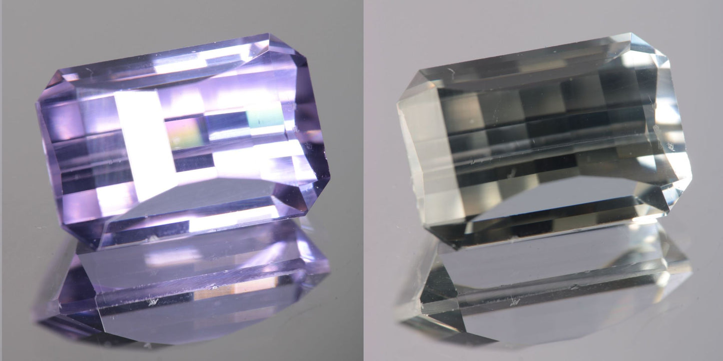 Lab Perovskite Cut Gems, Pink to Orange Red Laser YAP