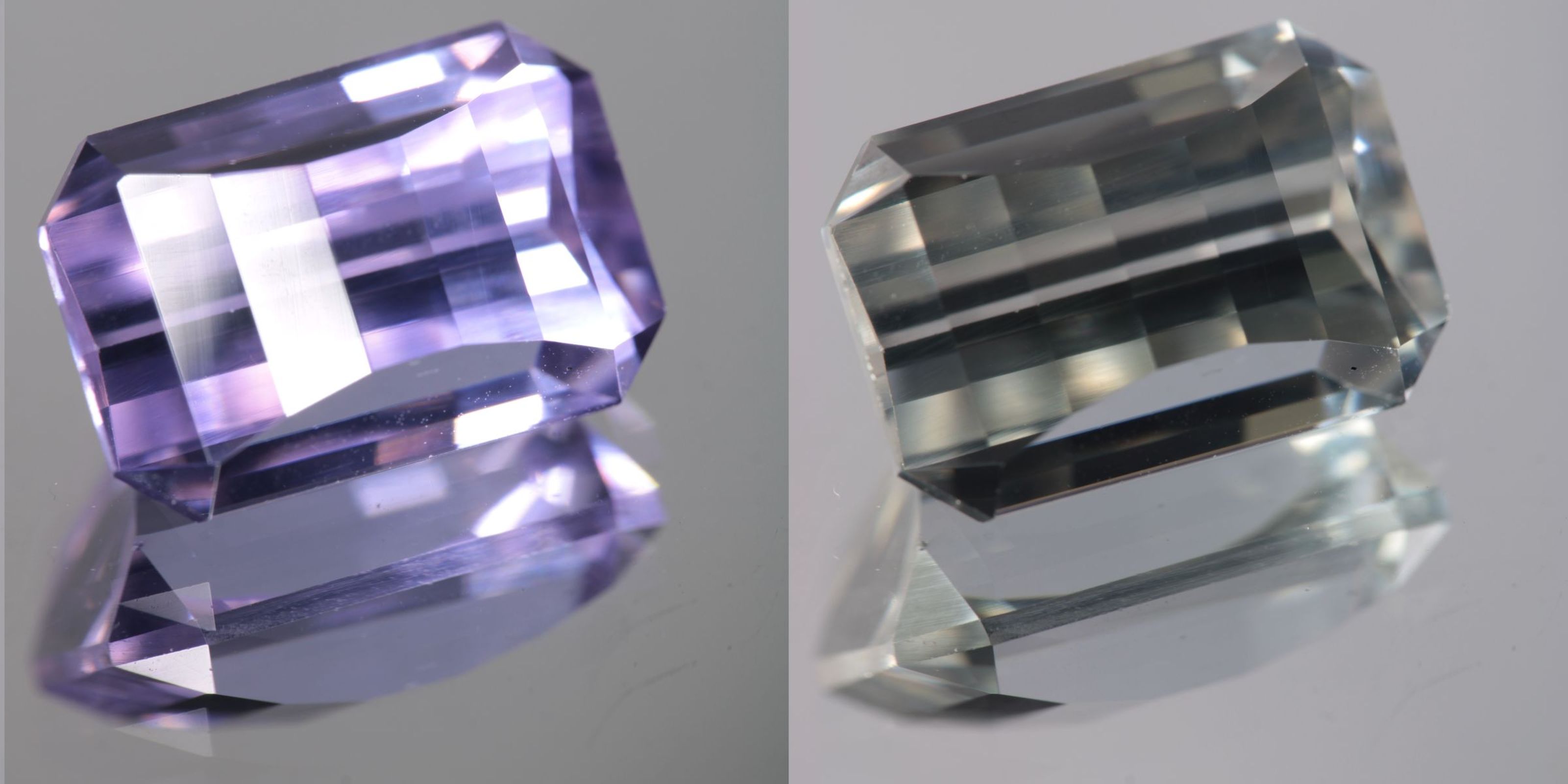 Lab Perovskite Cut Gems, Pink to Orange Red Laser YAP