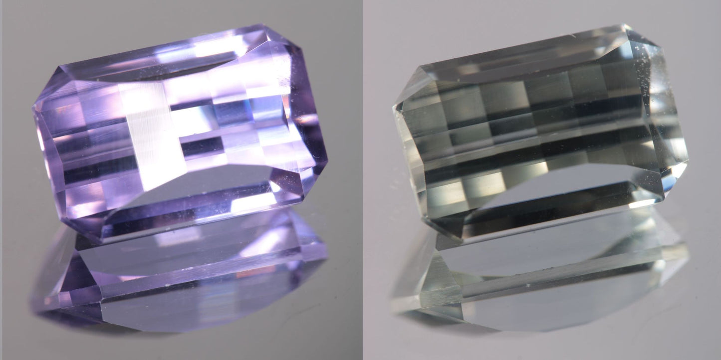 Lab Perovskite Cut Gems, Pink to Orange Red Laser YAP