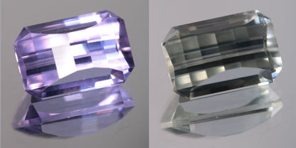 Lab Perovskite Cut Gems, Pink to Orange Red Laser YAP