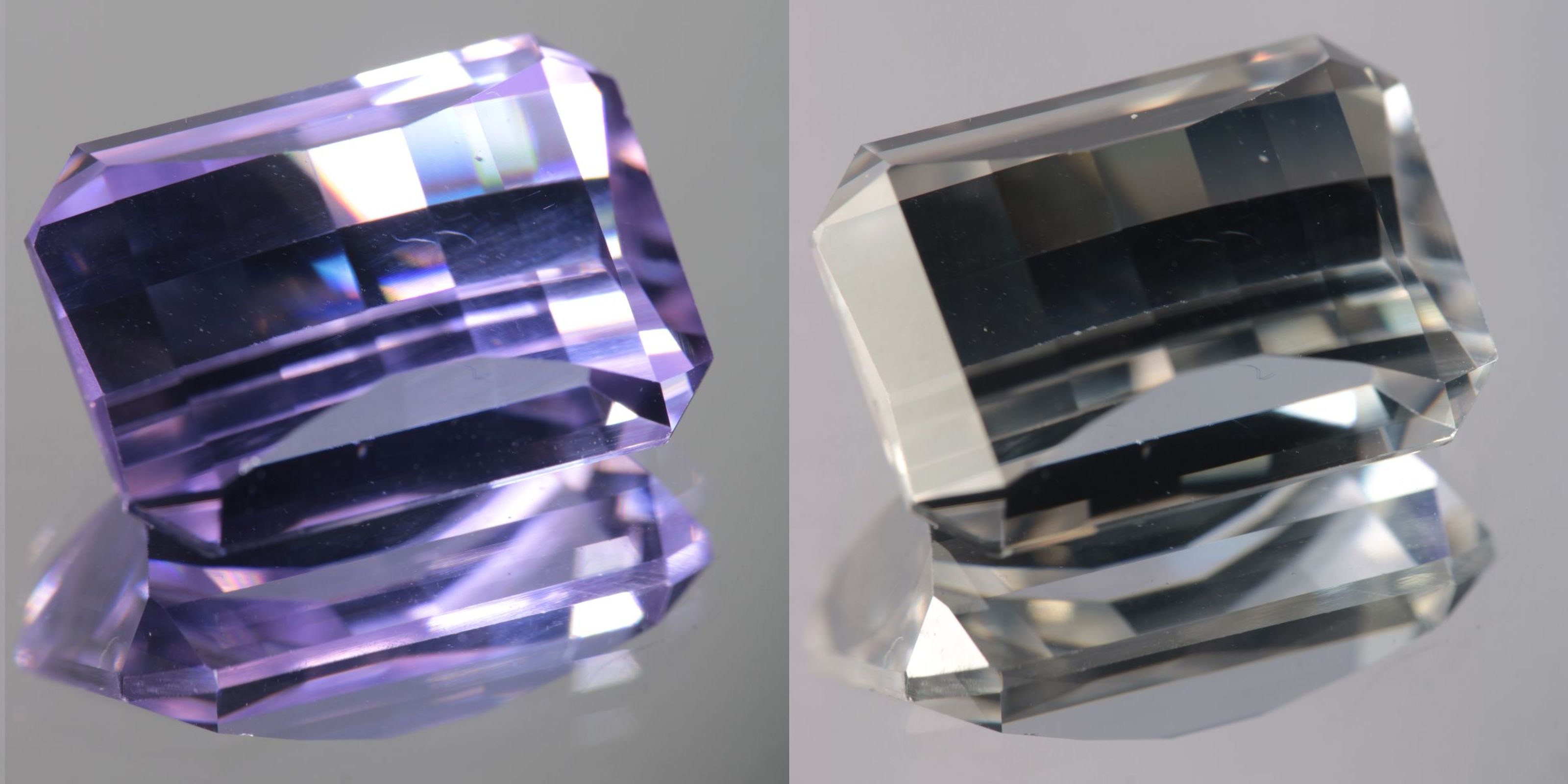 Lab Perovskite Cut Gems, Pink to Orange Red Laser YAP