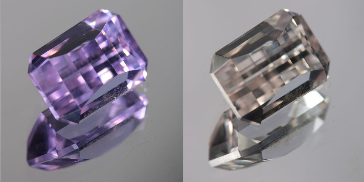 Lab Perovskite Cut Gems, Pink to Orange Red Laser YAP