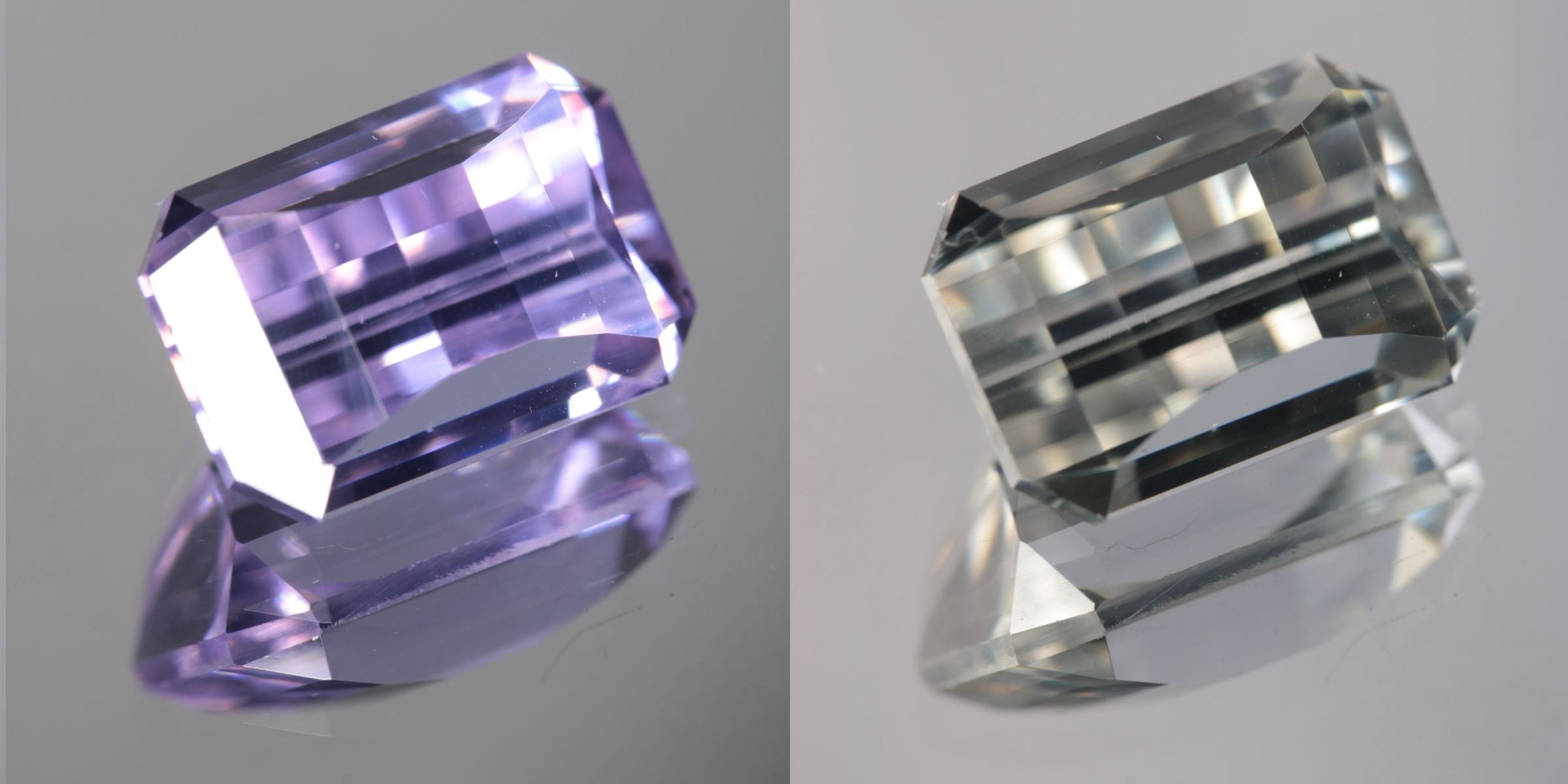 Lab Perovskite Cut Gems, Pink to Orange Red Laser YAP