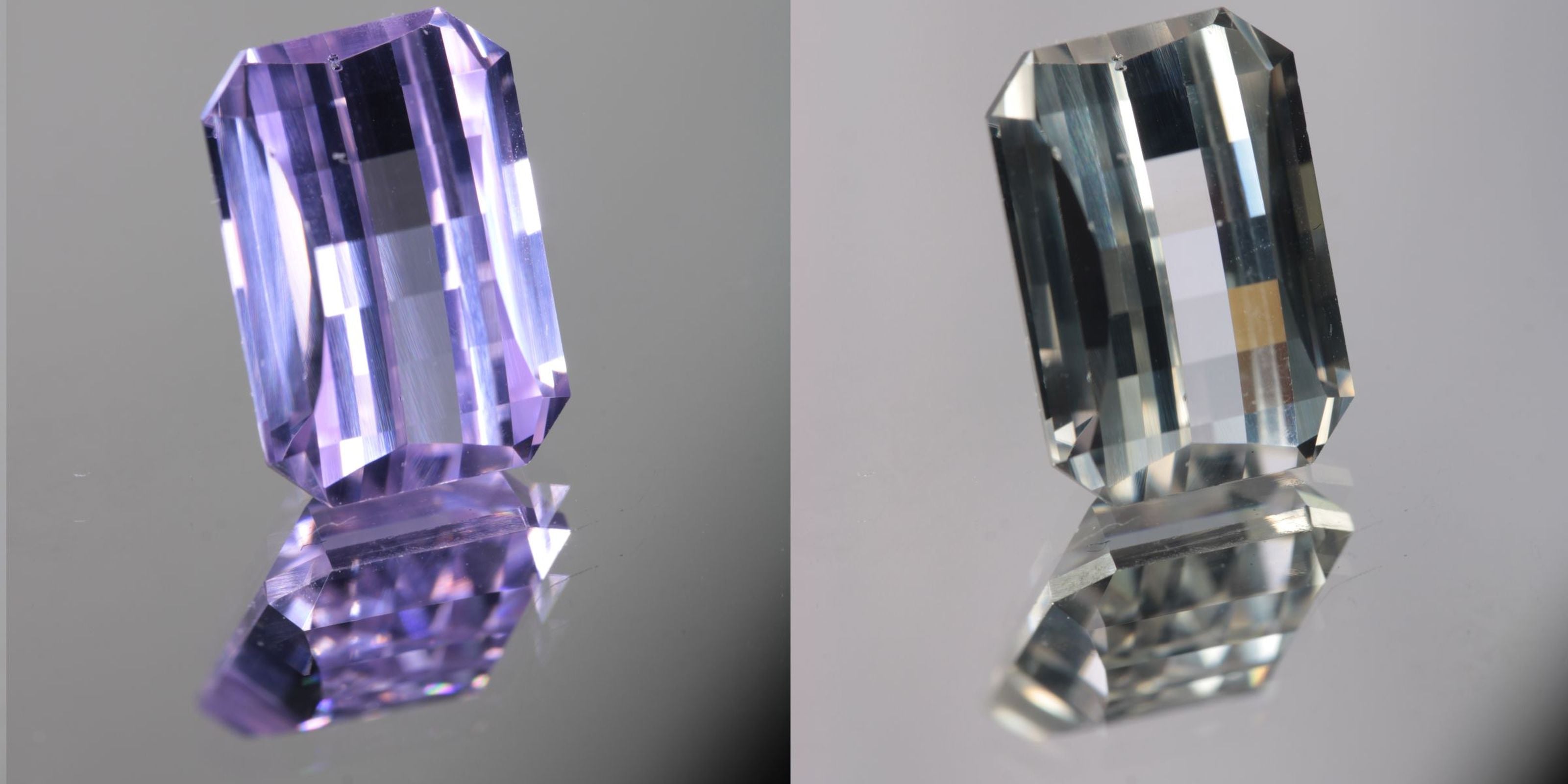 Lab Perovskite Cut Gems, Pink to Orange Red Laser YAP