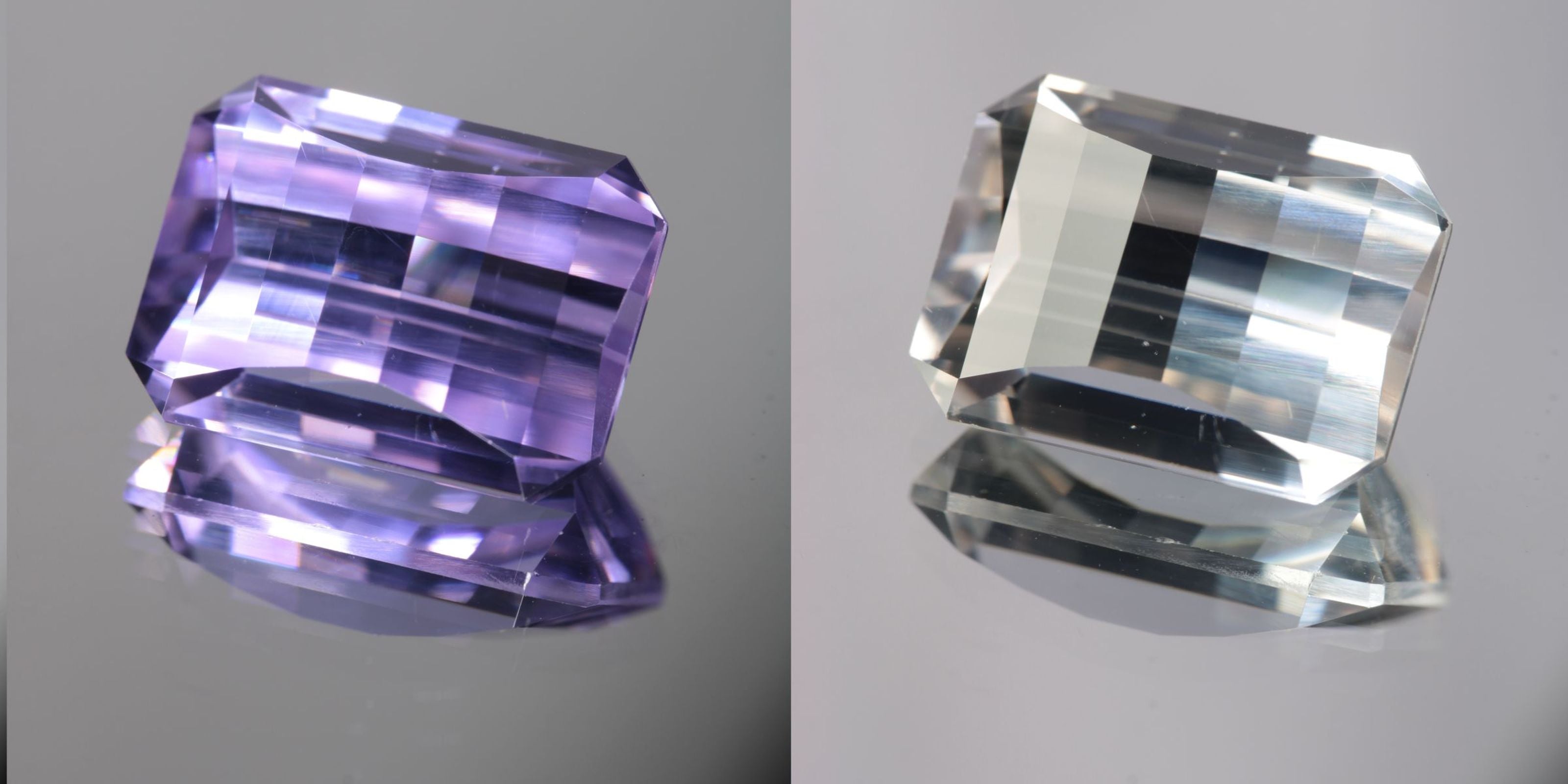 Lab Perovskite Cut Gems, Pink to Orange Red Laser YAP