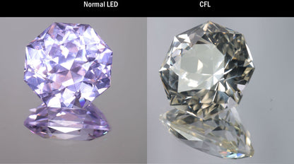 Lab Perovskite Cut Gems, Pink to Orange Red Laser YAP
