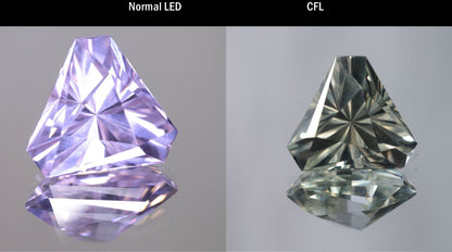 Lab Perovskite Cut Gems, Pink to Orange Red Laser YAP