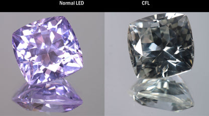 Lab Perovskite Cut Gems, Pink to Orange Red Laser YAP