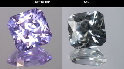 Lab Perovskite Cut Gems, Pink to Orange Red Laser YAP