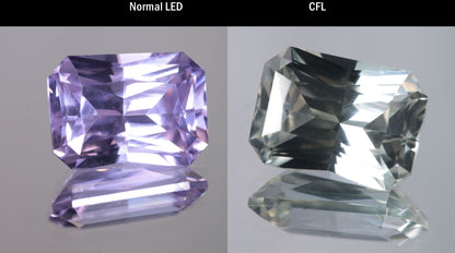Lab Perovskite Cut Gems, Pink to Orange Red Laser YAP