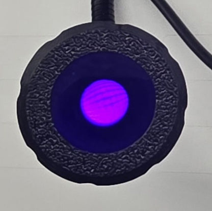 Gooseneck UV Light with Clamp, Filtered 365nm Ultraviolet, USB-A/Wall Powered