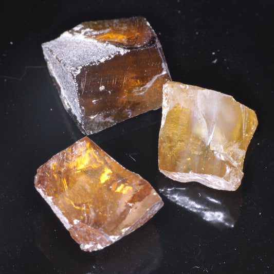 Honey Rutile Facet Rough