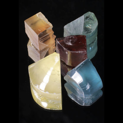 Lab Wakefieldite Facet Rough and Specimens aka Yttrium Orthovanadate Nd:YVo4