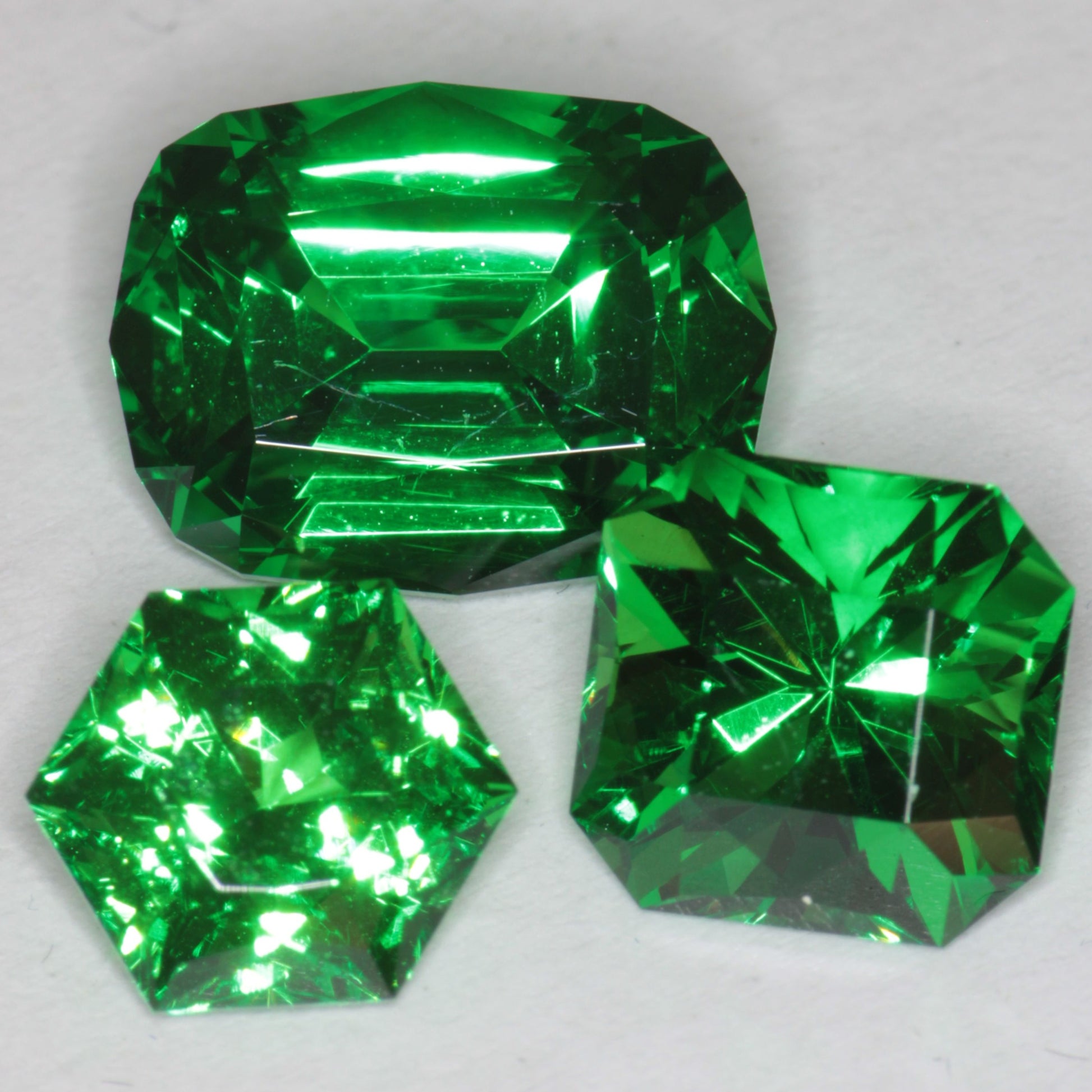 Faceted CTH Gemstone, Green Garnet