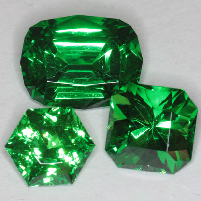 Faceted CTH Gemstone, Green Garnet