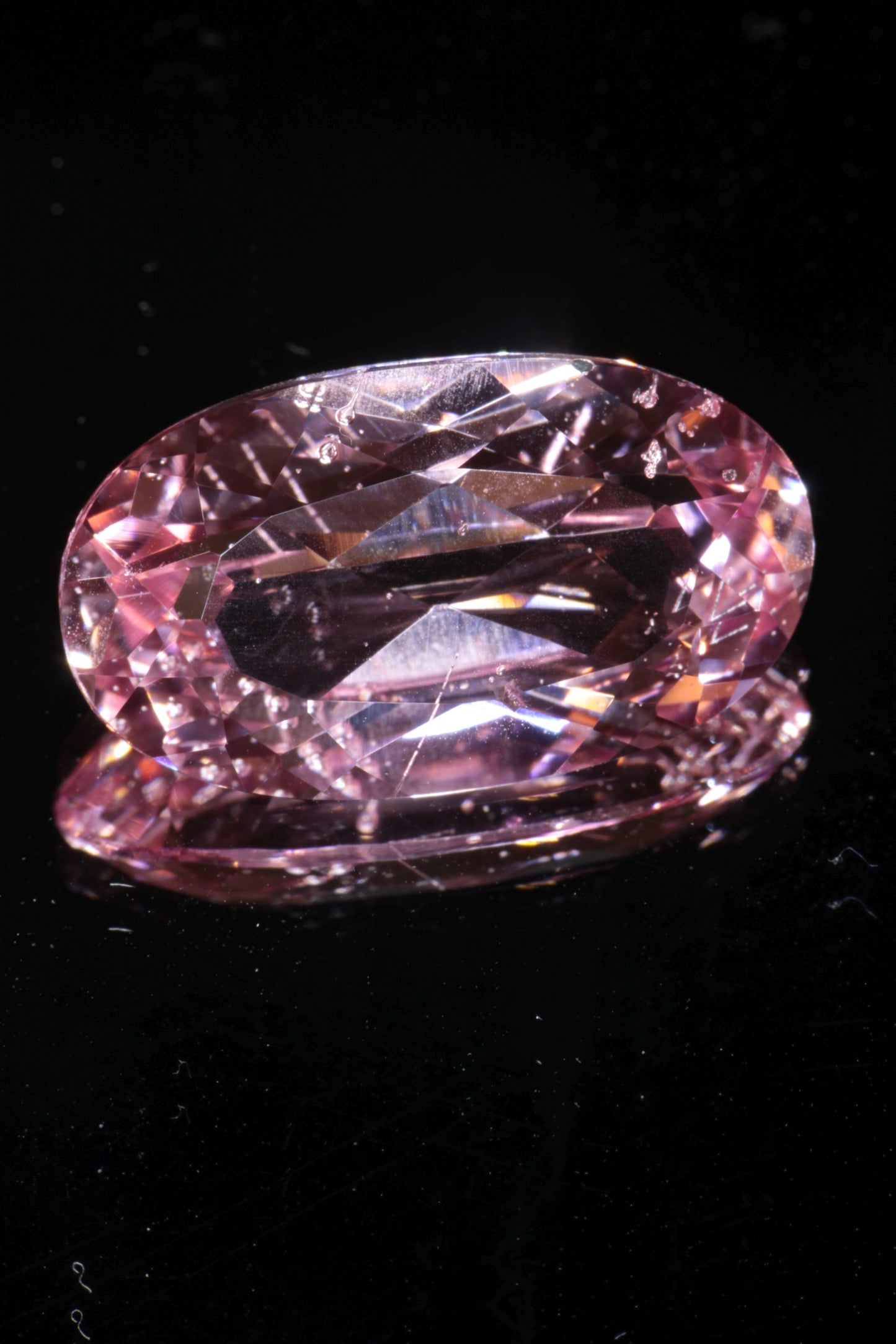 Fantasy Cut Laser Sapphire, Titanium Strawberry Sapphire