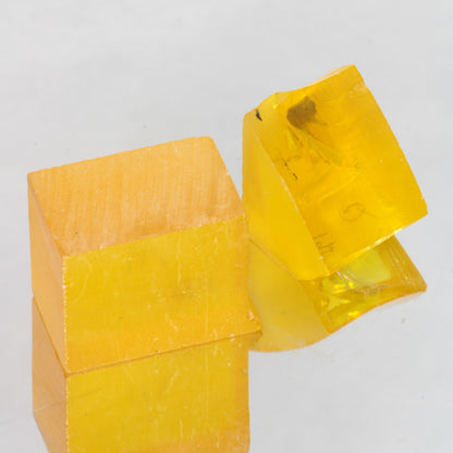 Orange Lithium Tantalate Facet Rough, Lab Created Gem of Science