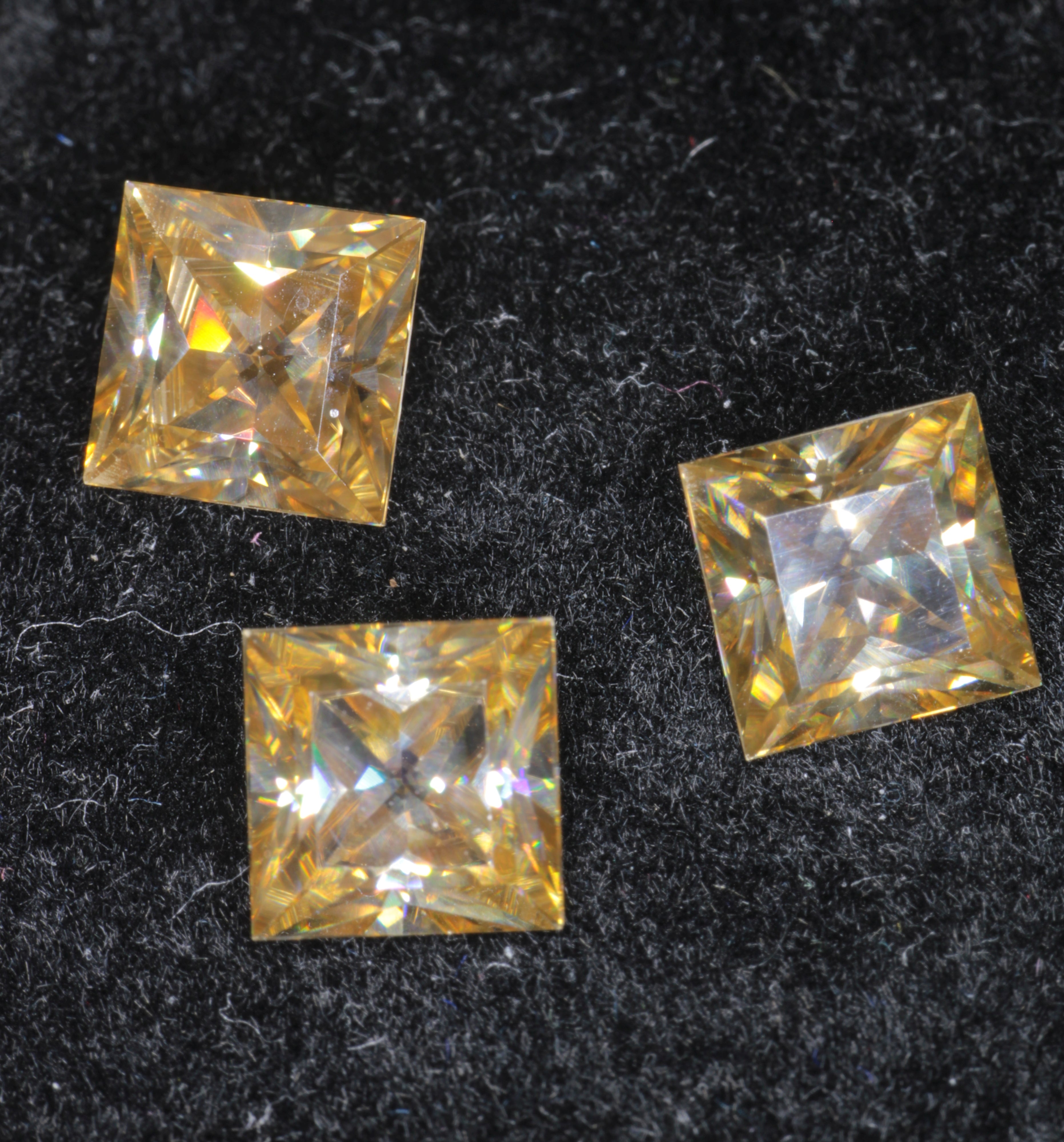 Smoky Moissanite, Loose Golden Grey Moissanite Gems