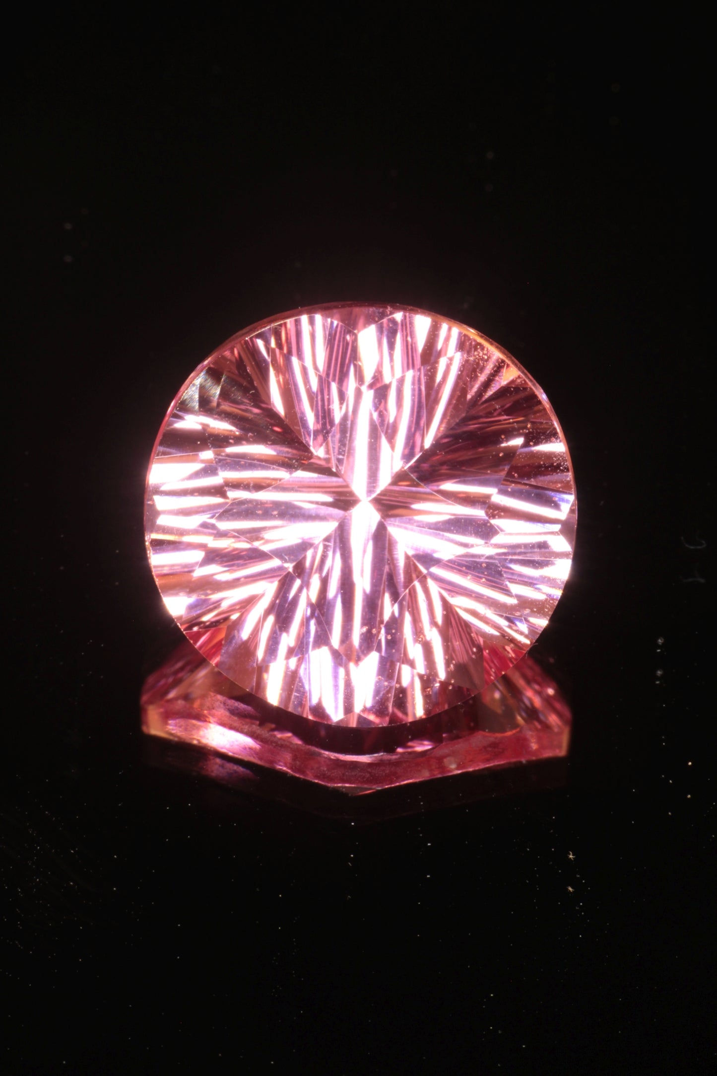 Fantasy Cut Laser Sapphire, Titanium Strawberry Sapphire