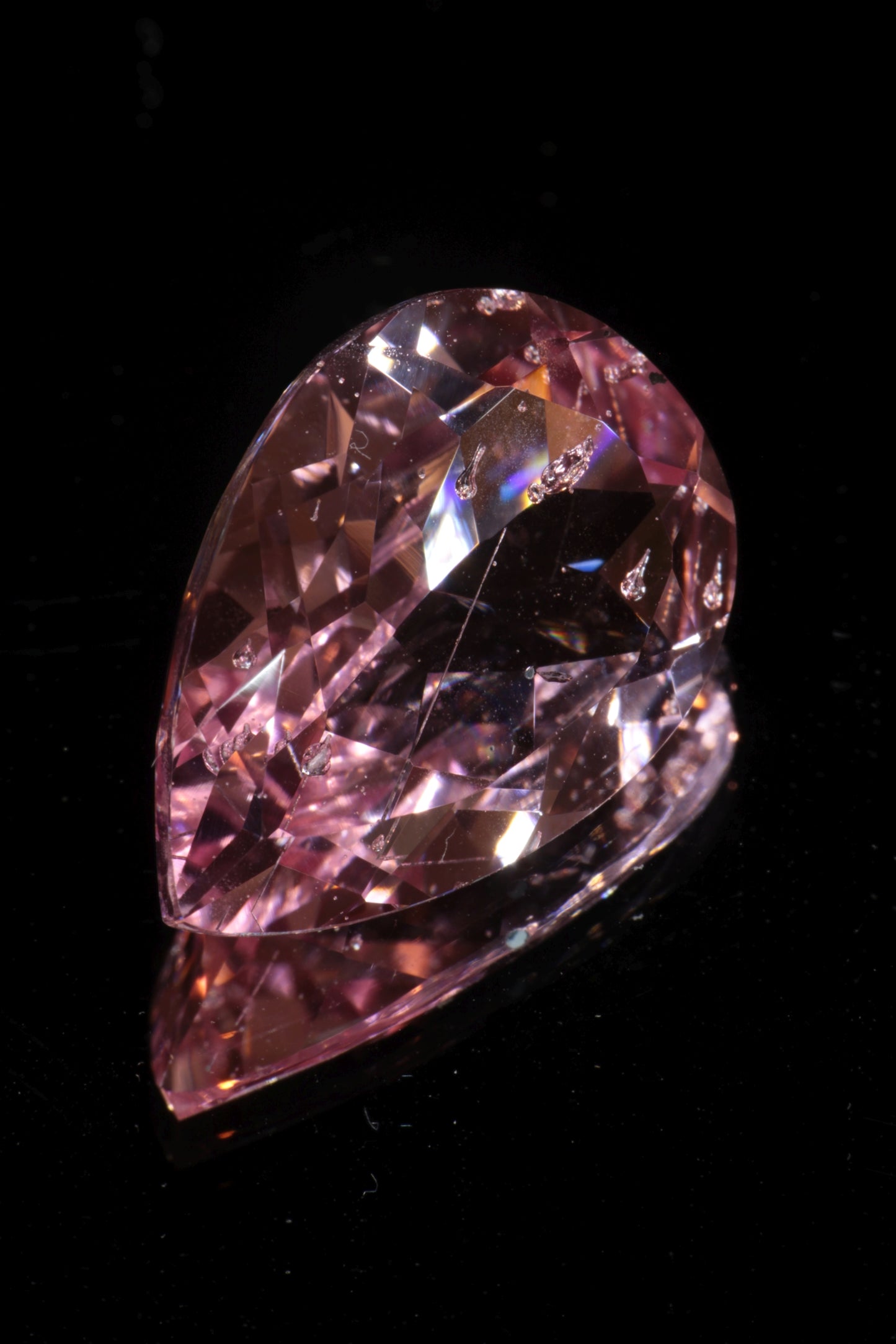 Fantasy Cut Laser Sapphire, Titanium Strawberry Sapphire