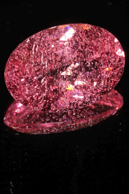 Fantasy Cut Laser Sapphire, Titanium Strawberry Sapphire