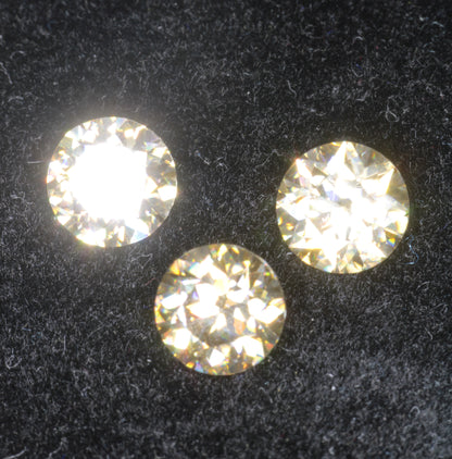 Smoky Moissanite, Loose Golden Grey Moissanite Gems