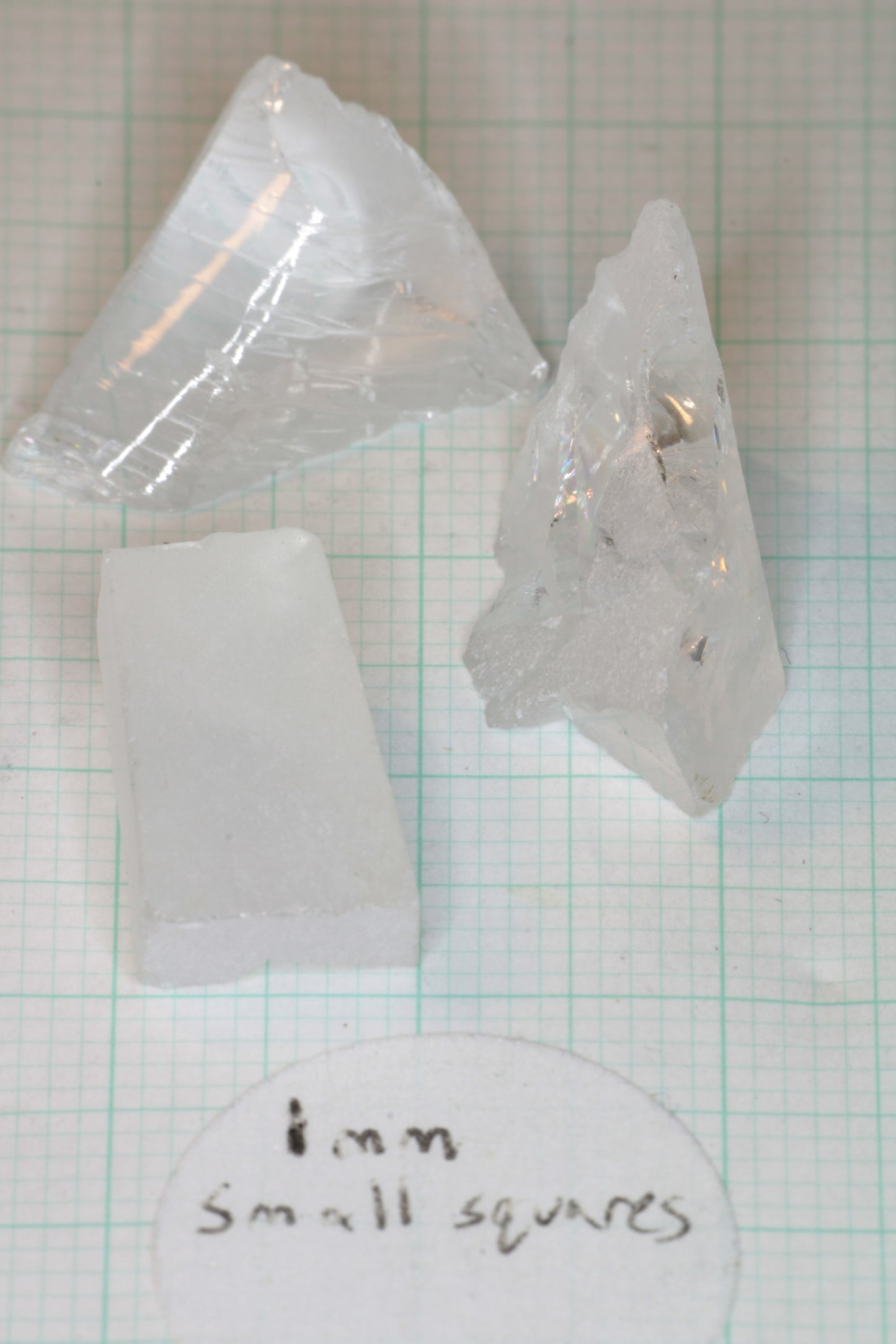 F-35 Fighter Jet Window Sapphire Facet Rough and Shards (F35 Gem)