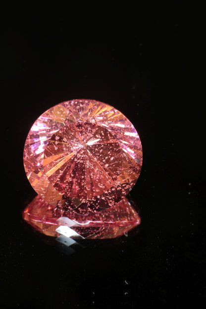 Fantasy Cut Laser Sapphire, Titanium Strawberry Sapphire