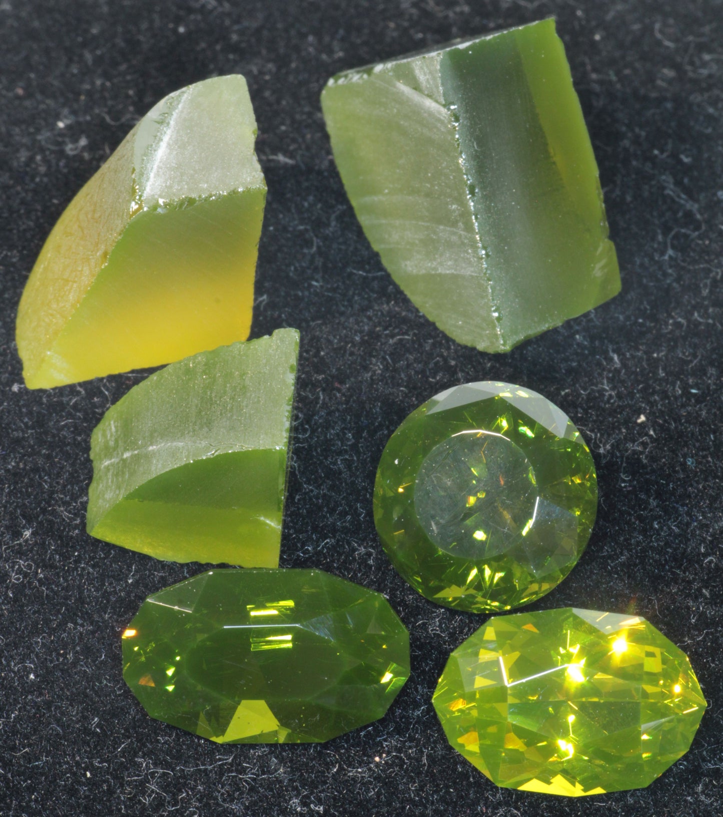 Zombie Garnet, Green Laser Garnet Facet Rough, Ce+?? YAG