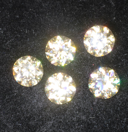 Smoky Moissanite, Loose Golden Grey Moissanite Gems